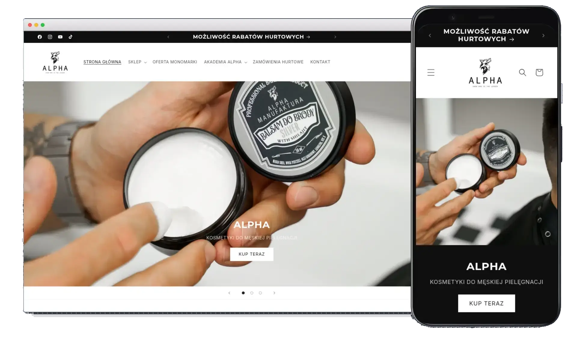 Realizacja strony internetowej Alpha Manufaktura