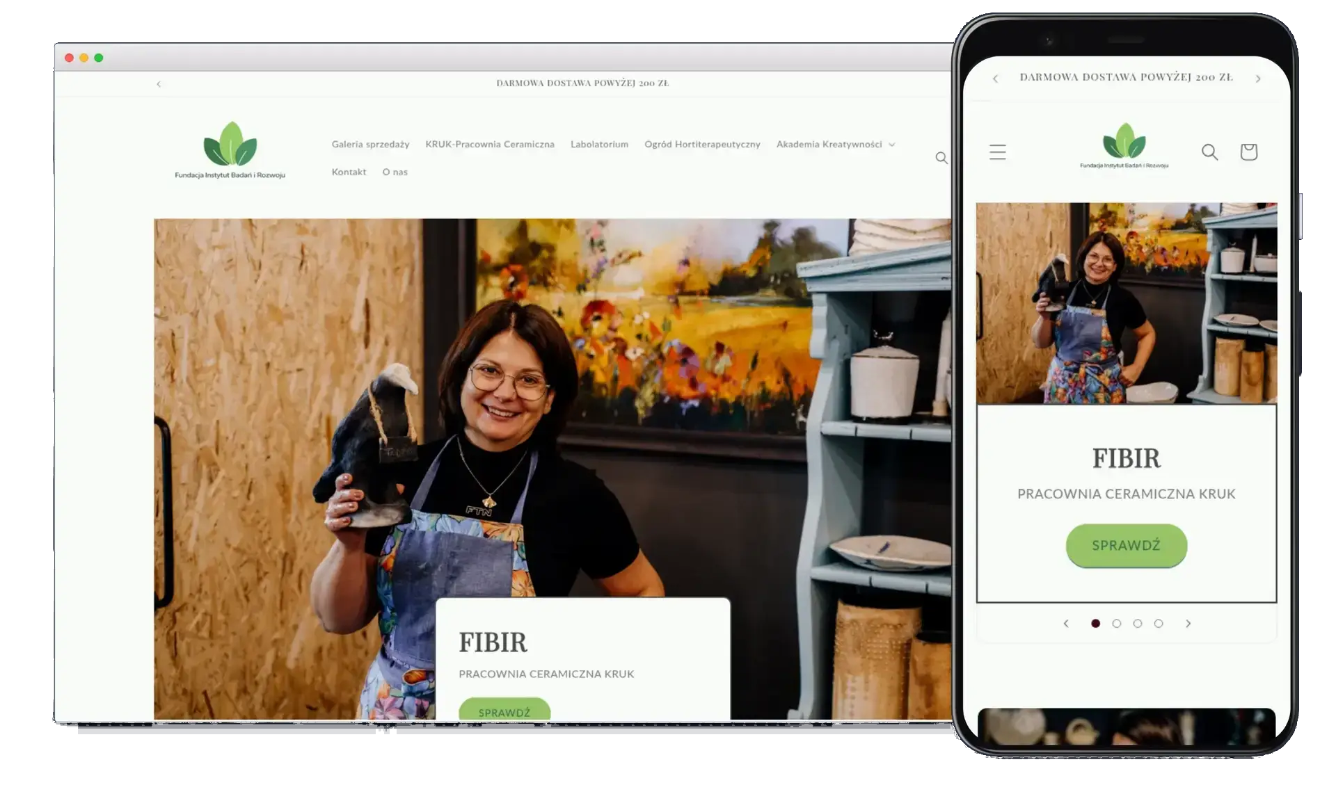 Realizacja strony internetowej Fibir