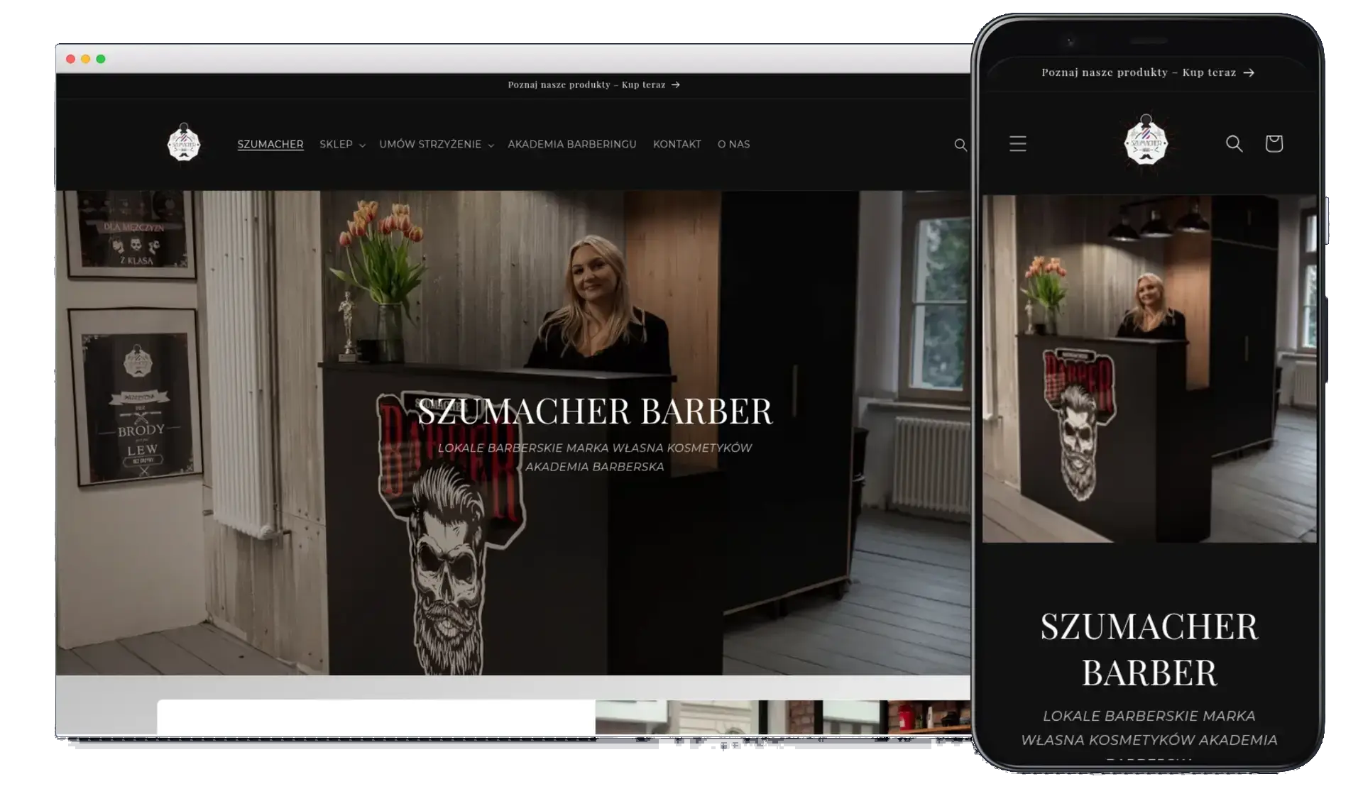 Realizacja strony internetowej Szumacher Barber